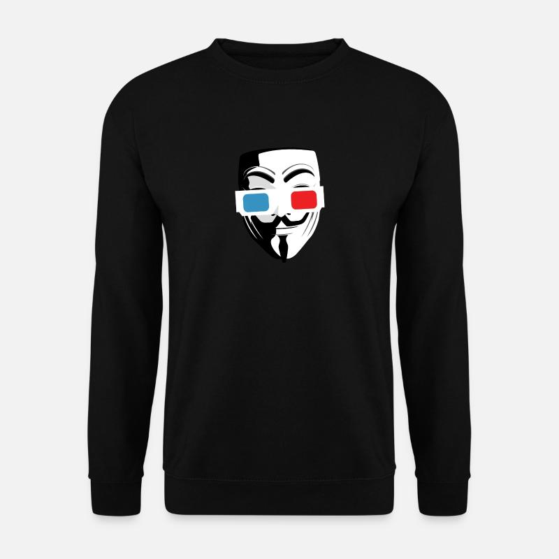 3D cinema glasses mask - Unisex Sweatshirt - black