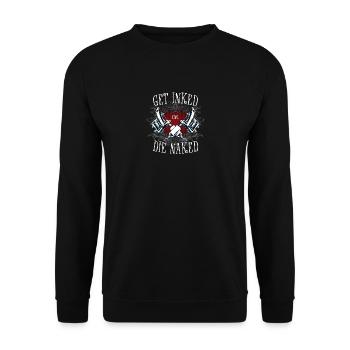 Être encrés ou nus - Sweat-shirt Unisexe - noir - Devant - Alina (178cm) & Michal (187cm)
