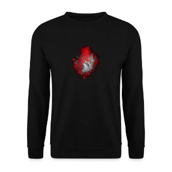 Rhynz Signature Modern Art Streatwear - Unisex Pullover - Schwarz - Vorne - Alina (178cm) & Michal (187cm)
