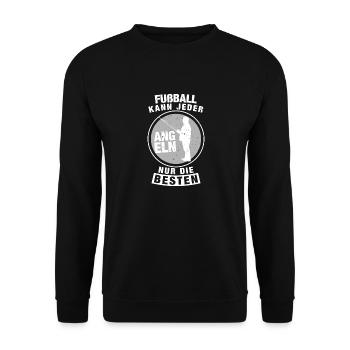 Angeln - Unisex Pullover - Schwarz - Vorne - Alina (178cm) & Michal (187cm)