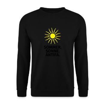 Sommer Sonne Antifa - Unisex Pullover - Schwarz - Vorne - Alina (178cm) & Michal (187cm)