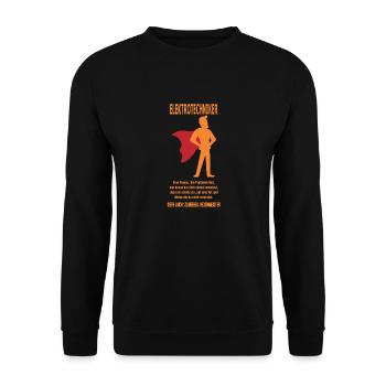 ELEKTROTECHNIKER - Unisex Pullover - Schwarz - Vorne - Alina (178cm) & Michal (187cm)