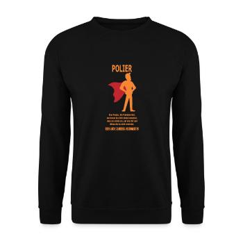 POLIER - Unisex Pullover - Schwarz - Vorne - Alina (178cm) & Michal (187cm)