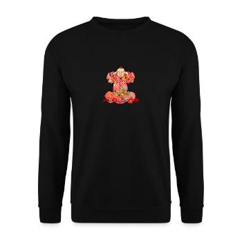 Qigong exercise to treat dizziness - Unisex Sweatshirt - black - Front - Alina (178cm) & Michal (187cm)