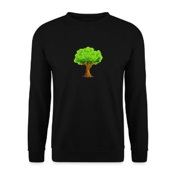 Baum - Unisex Pullover - Schwarz - Vorne - Alina (178cm) & Michal (187cm)