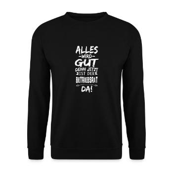 BETRIEBSRAT - Unisex Pullover - Schwarz - Vorne - Alina (178cm) & Michal (187cm)