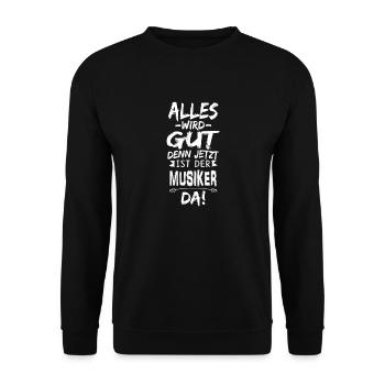 MUSIKER - Unisex Pullover - Schwarz - Vorne - Alina (178cm) & Michal (187cm)
