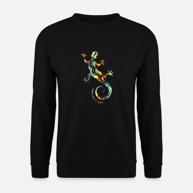 GECKO abstrakt bunt - Unisex Pullover - Schwarz