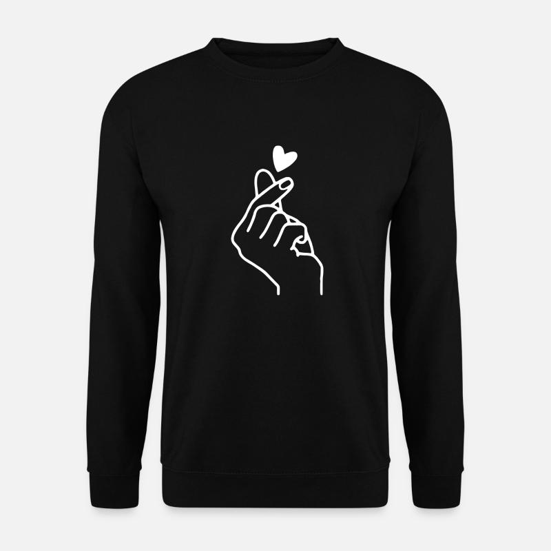 herz Hand - Unisex Pullover - Schwarz