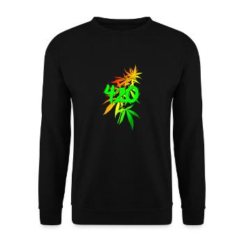 420 cannabis - Unisex Sweatshirt - black - Front - Alina (178cm) & Michal (187cm)