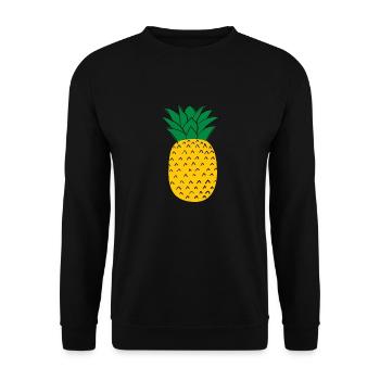 ananas - Sweat-shirt Unisexe - noir - Devant - Alina (178cm) & Michal (187cm)