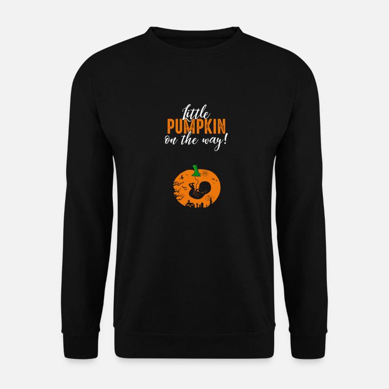 Little Pumpkin Schwangerschaft Halloween Kostüm - Unisex Pullover - Schwarz