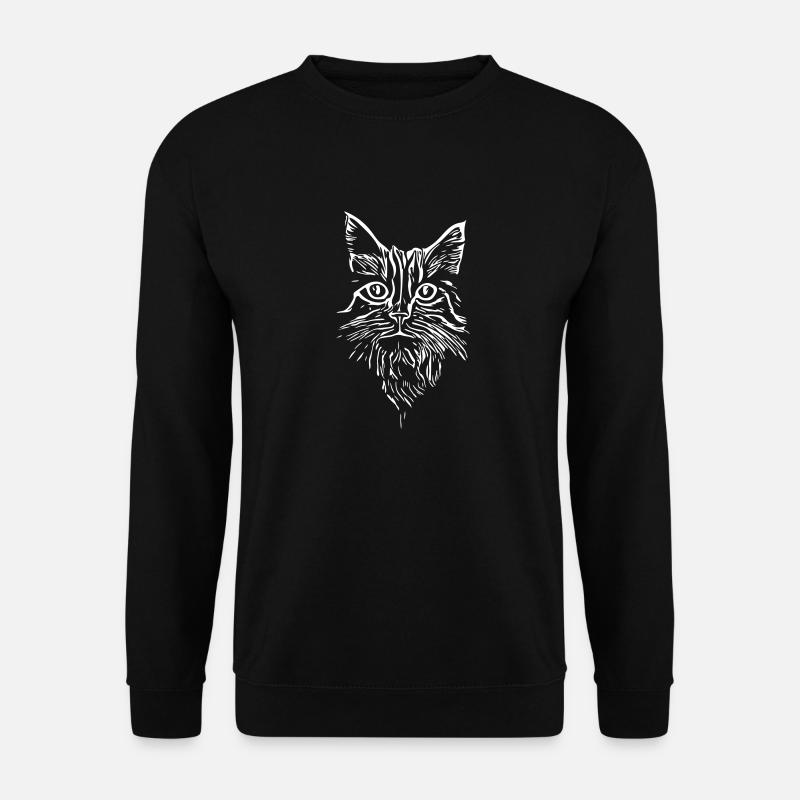 Katze - Vector - Unisex Pullover - Schwarz
