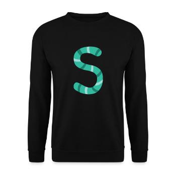 Letter S - Unisex Sweatshirt - black - Front - Alina (178cm) & Michal (187cm)