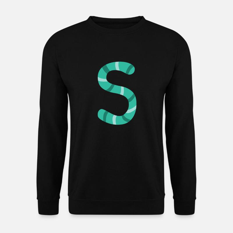 Letter S - Unisex Sweatshirt - black
