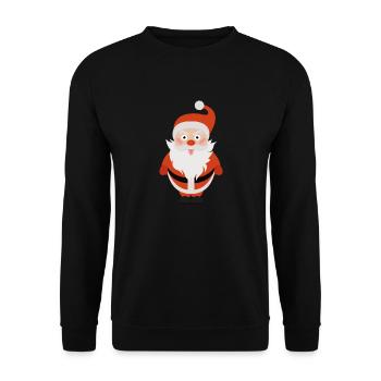 Santa sticking tongue out - Unisex Sweatshirt - black - Front - Alina (178cm) & Michal (187cm)