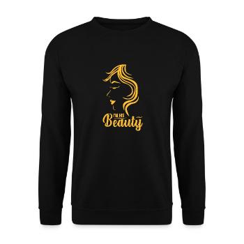 Her Beauty - Unisex Pullover - Schwarz - Vorne - Alina (178cm) & Michal (187cm)