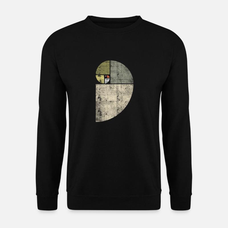 Distressed Fibonacci Spirale - Unisex Pullover - Schwarz