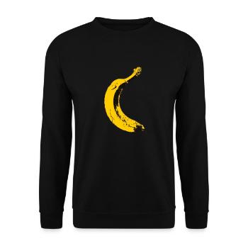 Banane Banana - Unisex Sweatshirt - black - Front - Alina (178cm) & Michal (187cm)