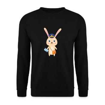 Lièvre des fonctionnaires de la poste - Sweat-shirt Unisexe - noir - Devant - Alina (178cm) & Michal (187cm)