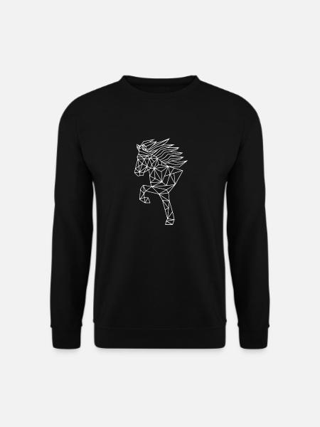 Geometrischer Tölter weiß - Unisex Pullover - Schwarz