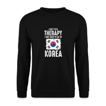 Therapie Korea - Unisex Pullover - Schwarz - Vorne - Alina (178cm) & Michal (187cm)