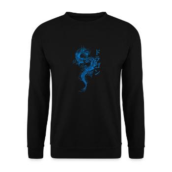 Dragon japonais Kanji Japon Esthétique - Sweat-shirt Unisexe - noir - Devant - Alina (178cm) & Michal (187cm)