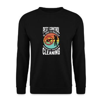Pest Control Technician Exterminator Funny - Unisex Pullover - Schwarz - Vorne - Alina (178cm) & Michal (187cm)