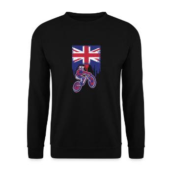 british bike - Unisex Sweatshirt - black - Front - Alina (178cm) & Michal (187cm)