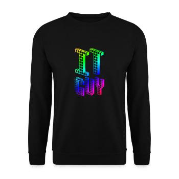 IT GUY | Nerd | | Computers Computer science - Unisex Sweatshirt - black - Front - Alina (178cm) & Michal (187cm)
