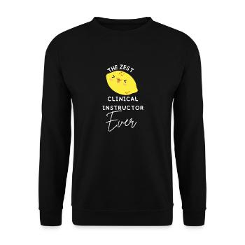 Funny Humor Clinical Nursing Instructor Gifts - Unisex Sweatshirt - black - Front - Alina (178cm) & Michal (187cm)