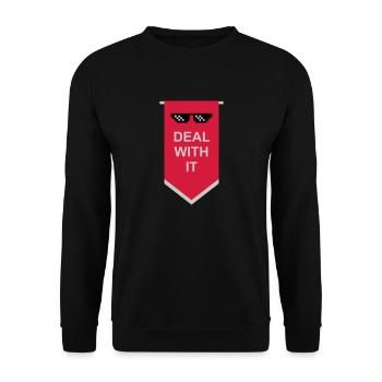 Flag Traitez-le - Sweat-shirt Unisexe - noir - Devant - Alina (178cm) & Michal (187cm)