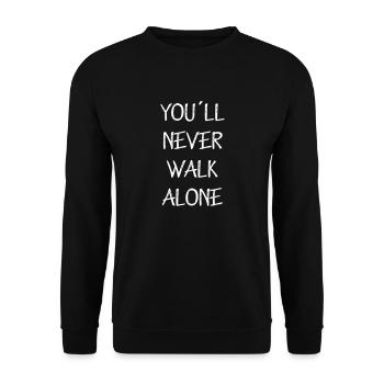 you ll never walk alone - Unisex Pullover - Schwarz - Vorne - Alina (178cm) & Michal (187cm)