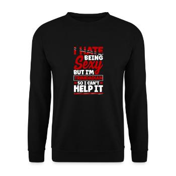 Trinidad et Tobago Drapeau Trinidadian Funny Quote - Sweat-shirt Unisexe - noir - Devant - Alina (178cm) & Michal (187cm)
