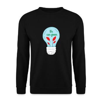 We can green - Unisex Pullover - Schwarz - Vorne - Alina (178cm) & Michal (187cm)