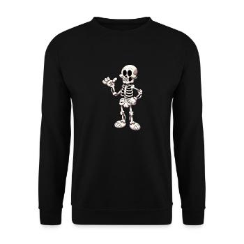 Squelette - Sweat-shirt Unisexe - noir - Devant - Alina (178cm) & Michal (187cm)
