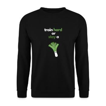 Gym Fitnessstudio Lauch Motivation Spruch - Unisex Pullover - Schwarz - Vorne - Alina (178cm) & Michal (187cm)