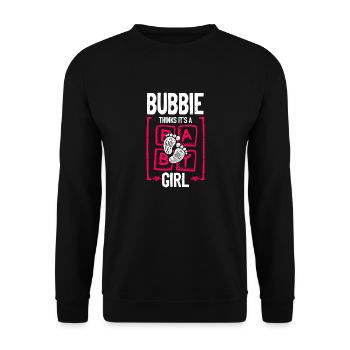 Bubbie pense que c’est une fille Genre Révéler Drôle - Sweat-shirt Unisexe - noir - Devant - Alina (178cm) & Michal (187cm)