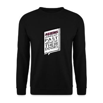 birthday present idea gift idea anal probe - Unisex Pullover - Schwarz - Vorne - Alina (178cm) & Michal (187cm)