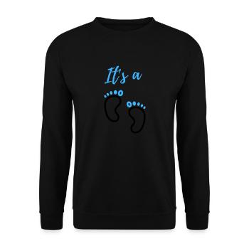 Baby Announcement Pregnancy - Boy - Surprise - Unisex Sweatshirt - black - Front - Alina (178cm) & Michal (187cm)