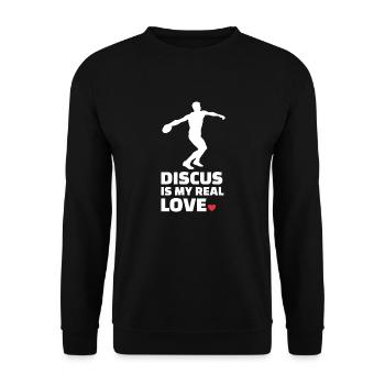 Discus - Unisex Sweatshirt - black - Front - Alina (178cm) & Michal (187cm)
