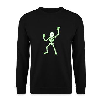 Skelett - Unisex Pullover - Schwarz - Vorne - Alina (178cm) & Michal (187cm)