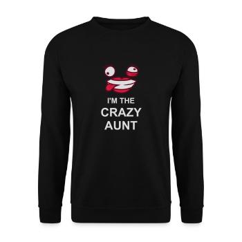 at The Crazy Aunt - Unisex Sweatshirt - black - Front - Alina (178cm) & Michal (187cm)