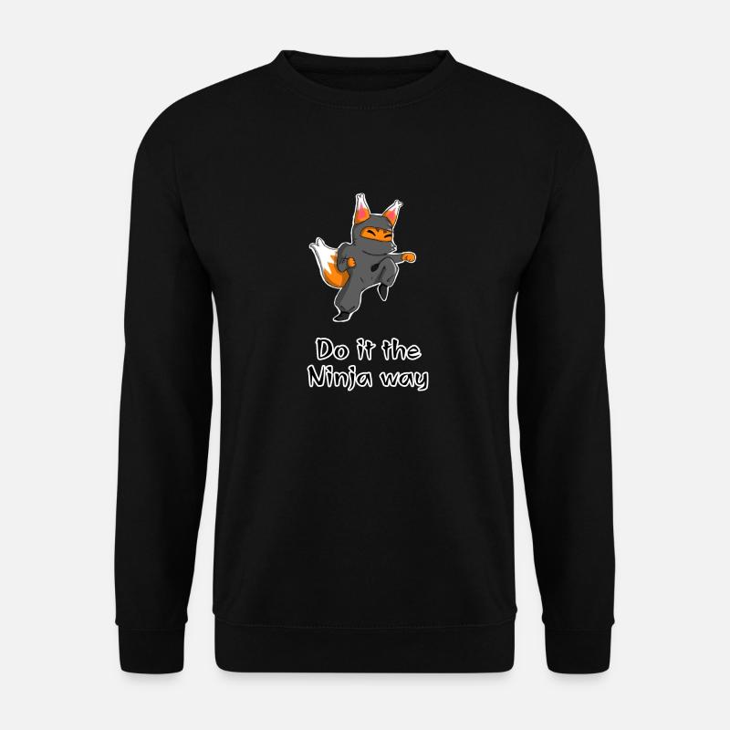 Ninja-Fuchs Geschenk - Unisex Pullover - Schwarz
