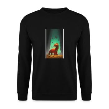 Creepy Horror Comic Alien on a strange planet land - Unisex Sweatshirt - black - Front - Alina (178cm) & Michal (187cm)