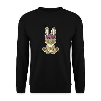 Hanni Hase - Unisex Pullover - Schwarz - Vorne - Alina (178cm) & Michal (187cm)