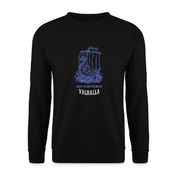 Prêt à rejoindre les dieux du Valhalla Retro Viking - Sweat-shirt Unisexe - noir - Devant - Alina (178cm) & Michal (187cm)