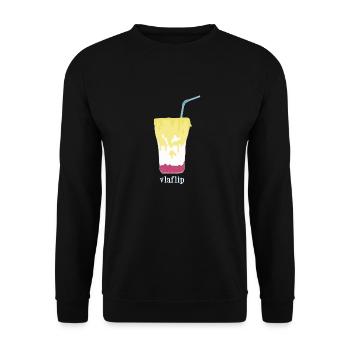 Vlaflip - Unisex Sweatshirt - black - Front - Alina (178cm) & Michal (187cm)