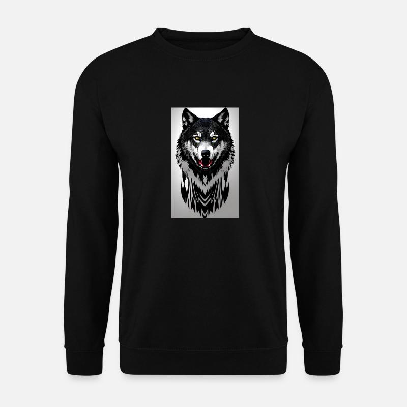 Wolf - Unisex Pullover - Schwarz