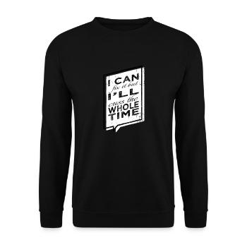 car aircraft mechanic dad repair gift idea - Unisex Sweatshirt - black - Front - Alina (178cm) & Michal (187cm)